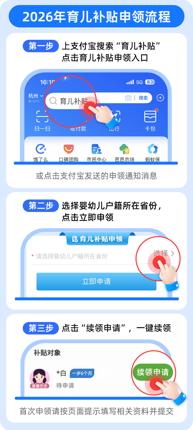 已有人完成申领！2026年育儿补贴开放支付宝申领通道测试(2)