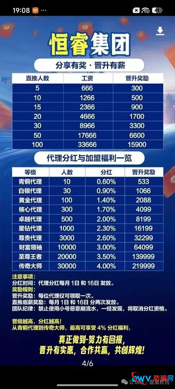 警惕“恒睿集团”骗局：一场披着“高薪推广”外衣的资金盘陷阱(1)